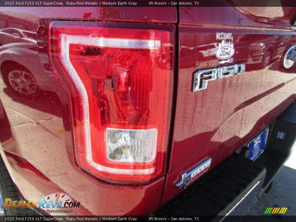 2015 Ford F150 XLT SuperCrew Ruby Red Metallic / Medium Earth Gray Photo #13