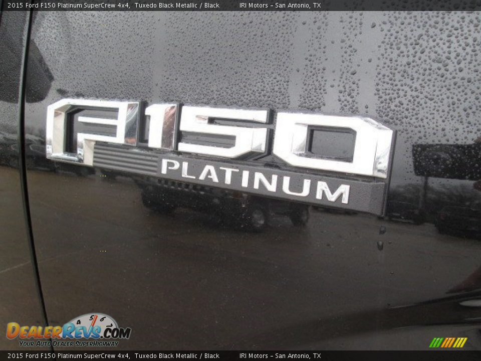 2015 Ford F150 Platinum SuperCrew 4x4 Tuxedo Black Metallic / Black Photo #4