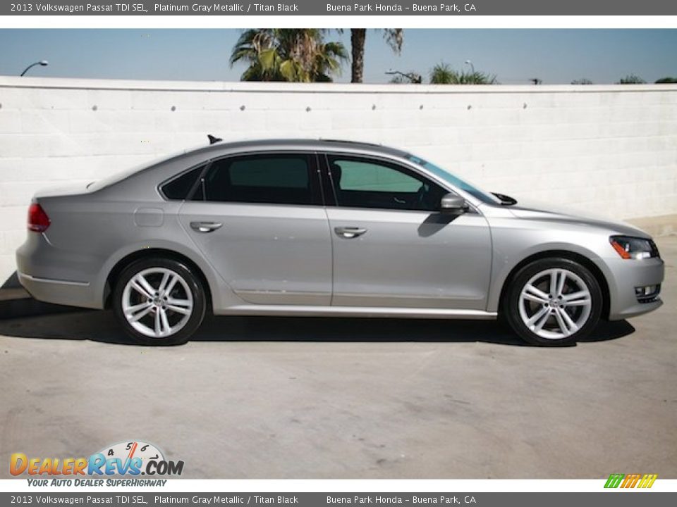 2013 Volkswagen Passat TDI SEL Platinum Gray Metallic / Titan Black Photo #8