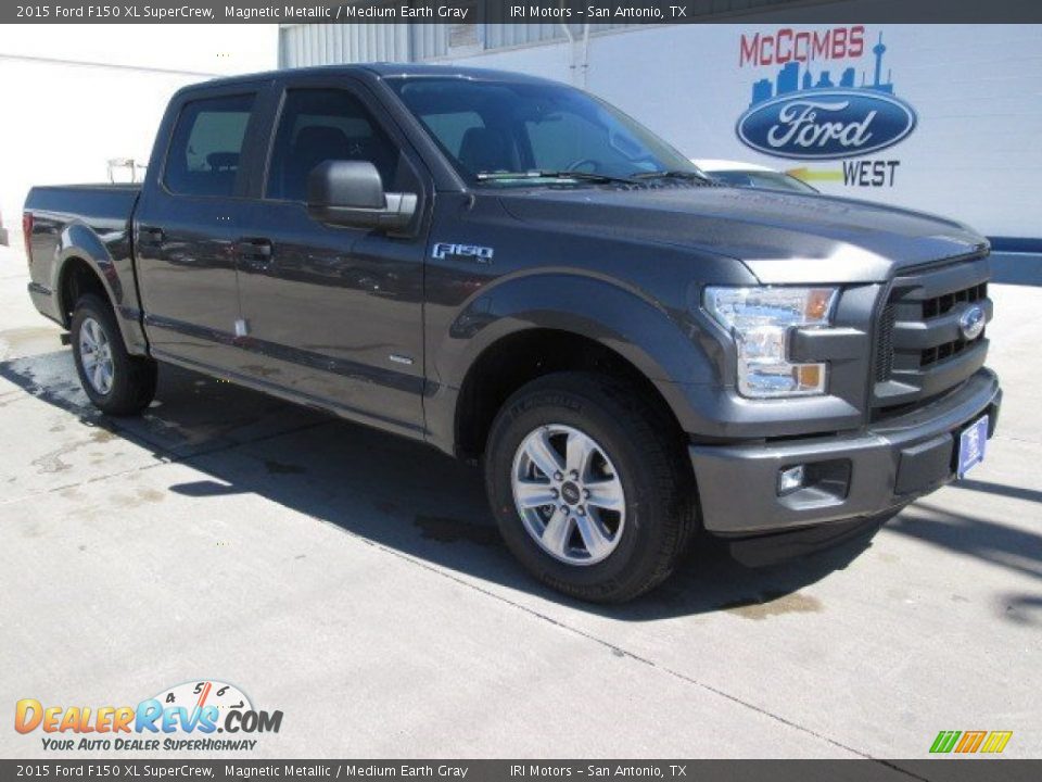 2015 Ford F150 XL SuperCrew Magnetic Metallic / Medium Earth Gray Photo #1