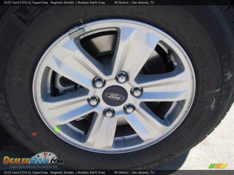 2015 Ford F150 XL SuperCrew Magnetic Metallic / Medium Earth Gray Photo #3