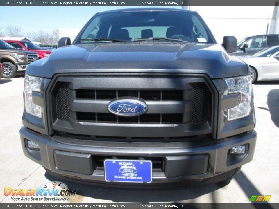 2015 Ford F150 XL SuperCrew Magnetic Metallic / Medium Earth Gray Photo #5