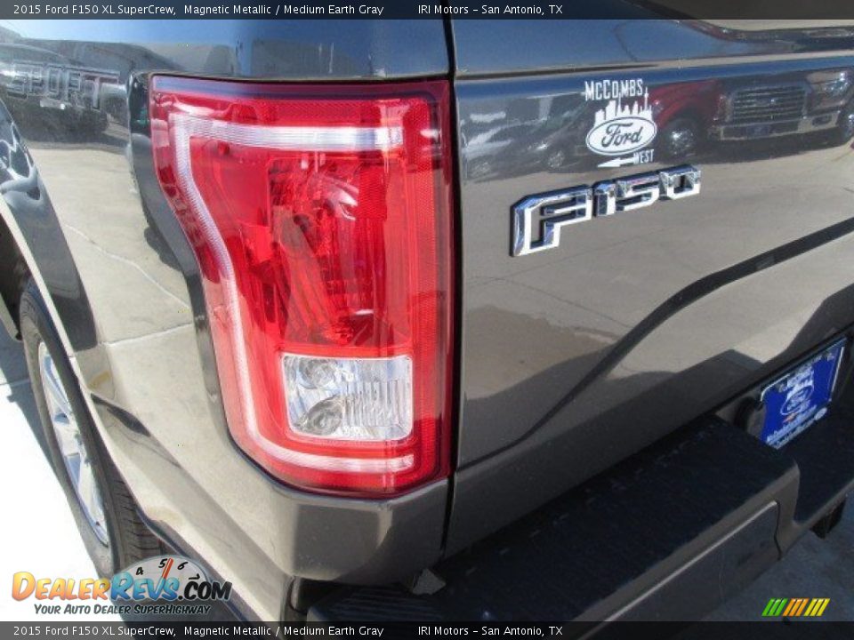 2015 Ford F150 XL SuperCrew Magnetic Metallic / Medium Earth Gray Photo #10