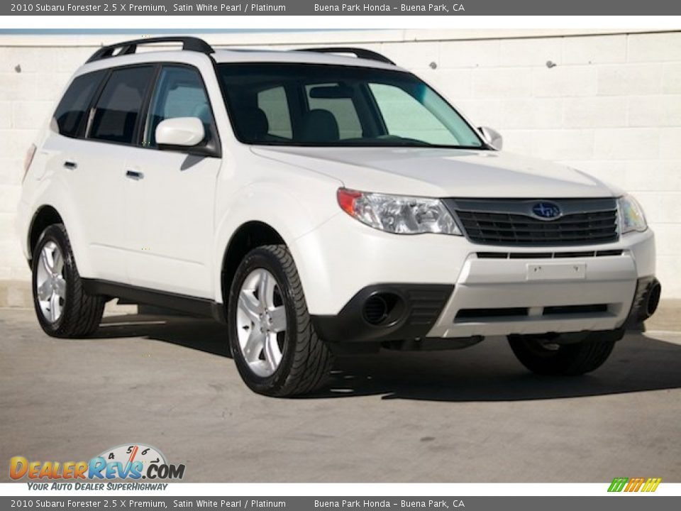 2010 Subaru Forester 2.5 X Premium Satin White Pearl / Platinum Photo #1