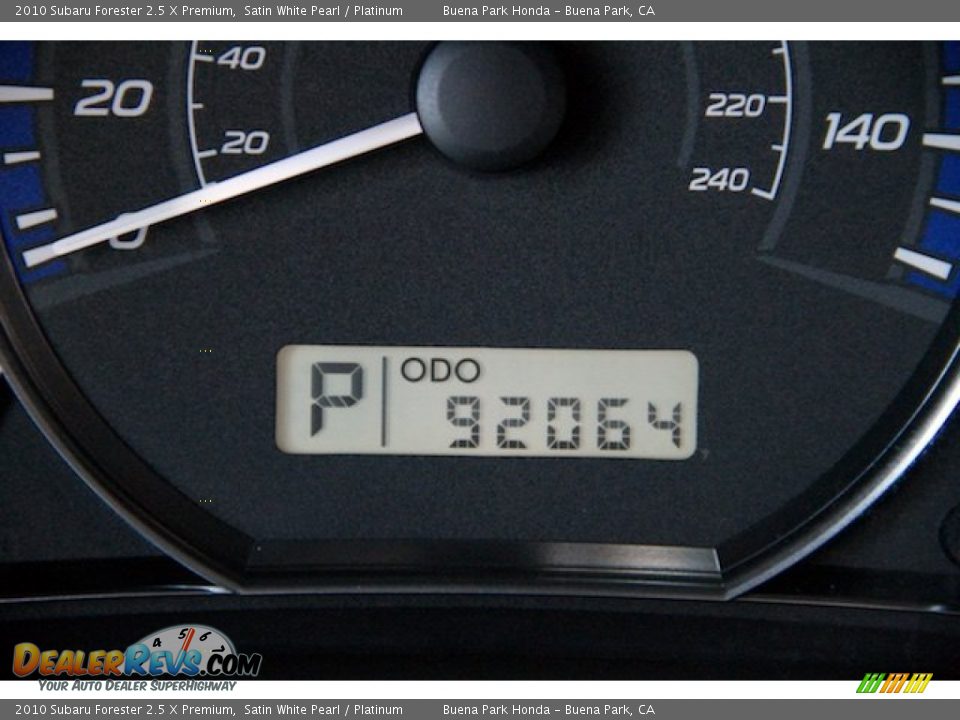 2010 Subaru Forester 2.5 X Premium Satin White Pearl / Platinum Photo #6