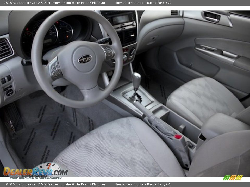 2010 Subaru Forester 2.5 X Premium Satin White Pearl / Platinum Photo #11