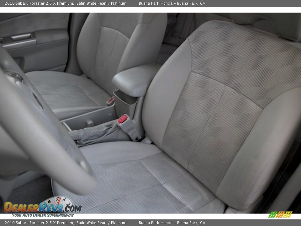 2010 Subaru Forester 2.5 X Premium Satin White Pearl / Platinum Photo #12