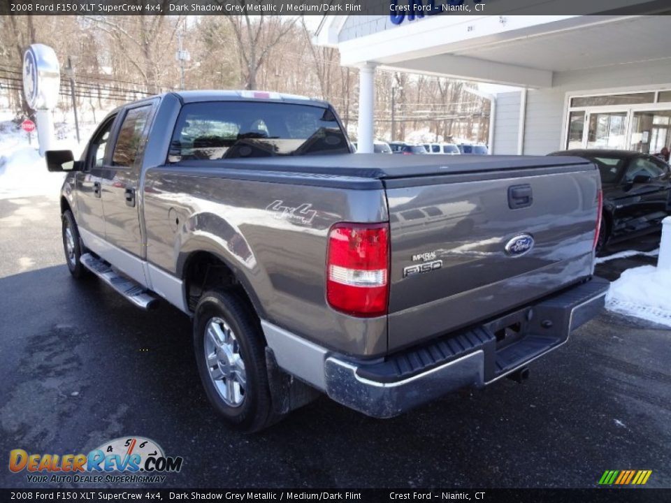 2008 Ford F150 XLT SuperCrew 4x4 Dark Shadow Grey Metallic / Medium/Dark Flint Photo #5