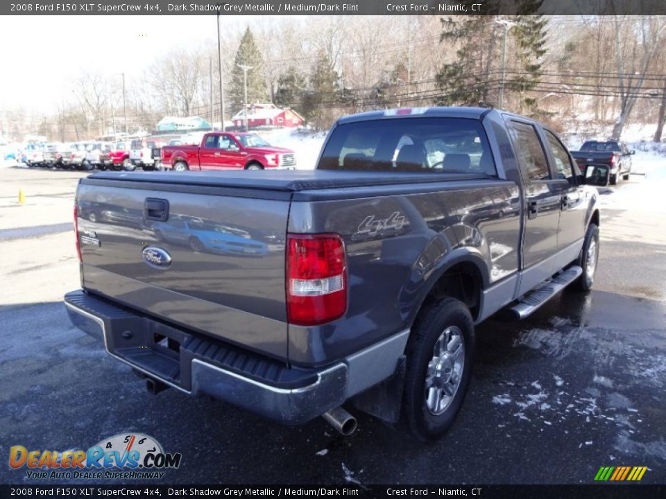 2008 Ford F150 XLT SuperCrew 4x4 Dark Shadow Grey Metallic / Medium/Dark Flint Photo #7