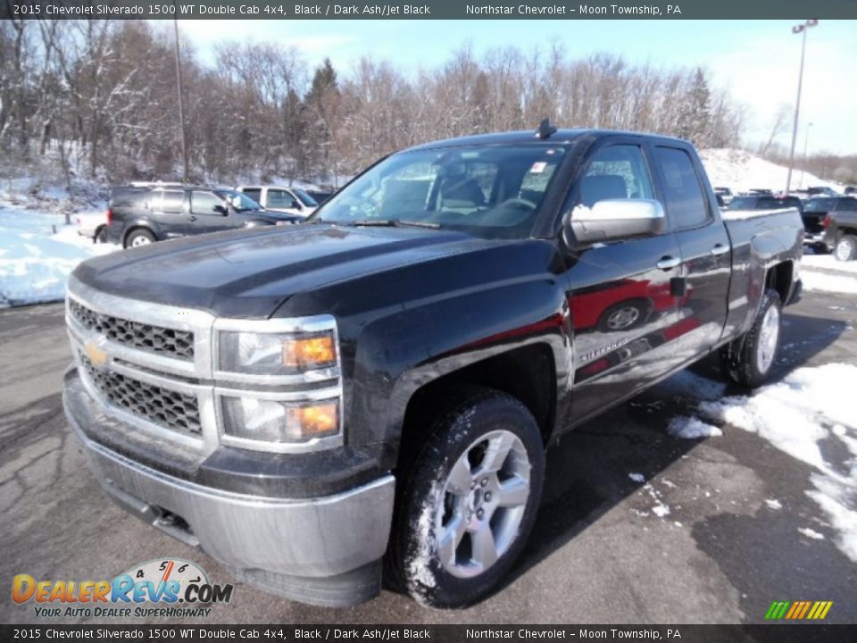 2015 Chevrolet Silverado 1500 WT Double Cab 4x4 Black / Dark Ash/Jet Black Photo #1