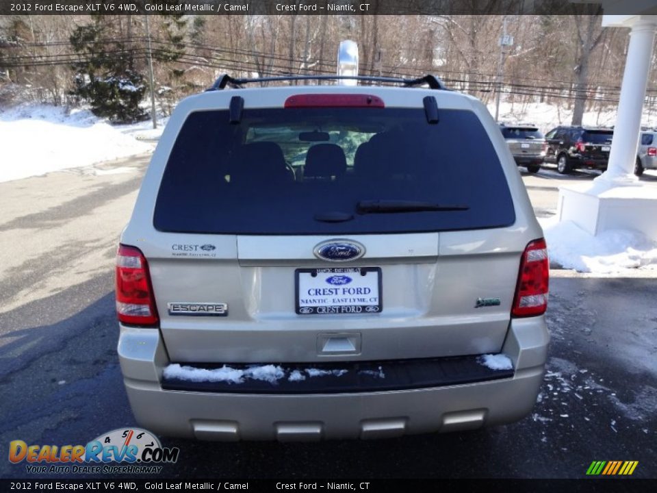 2012 Ford Escape XLT V6 4WD Gold Leaf Metallic / Camel Photo #6
