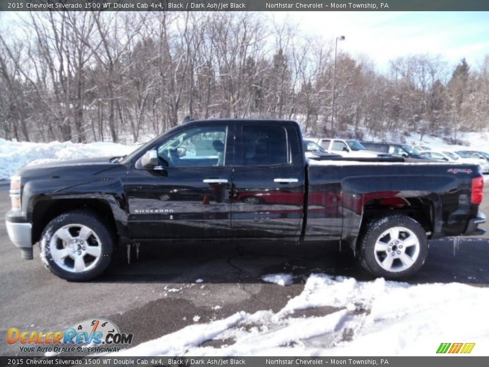 2015 Chevrolet Silverado 1500 WT Double Cab 4x4 Black / Dark Ash/Jet Black Photo #2