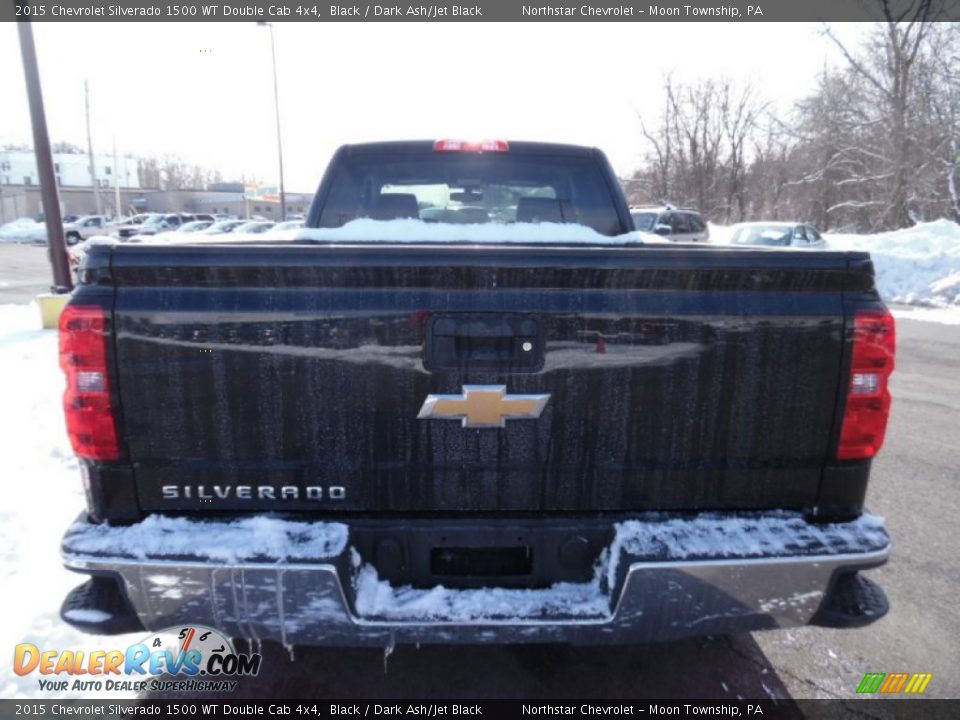 2015 Chevrolet Silverado 1500 WT Double Cab 4x4 Black / Dark Ash/Jet Black Photo #4