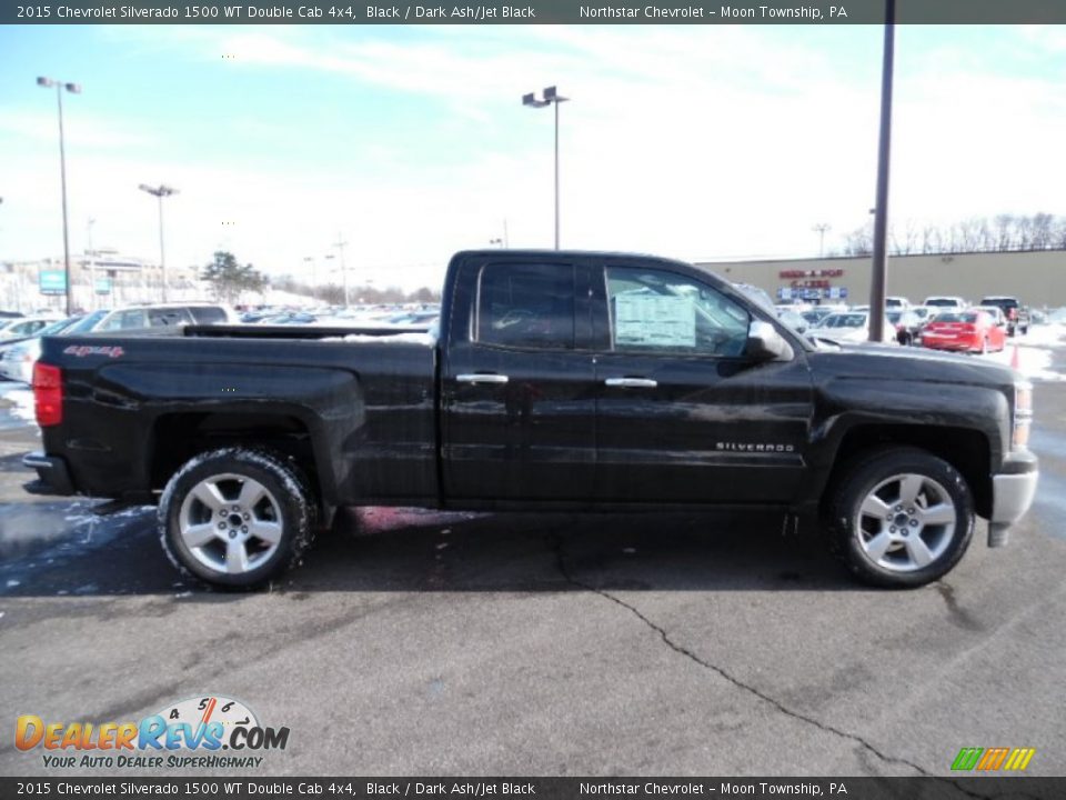2015 Chevrolet Silverado 1500 WT Double Cab 4x4 Black / Dark Ash/Jet Black Photo #6