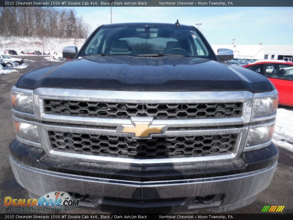 Black 2015 Chevrolet Silverado 1500 WT Double Cab 4x4 Photo #8