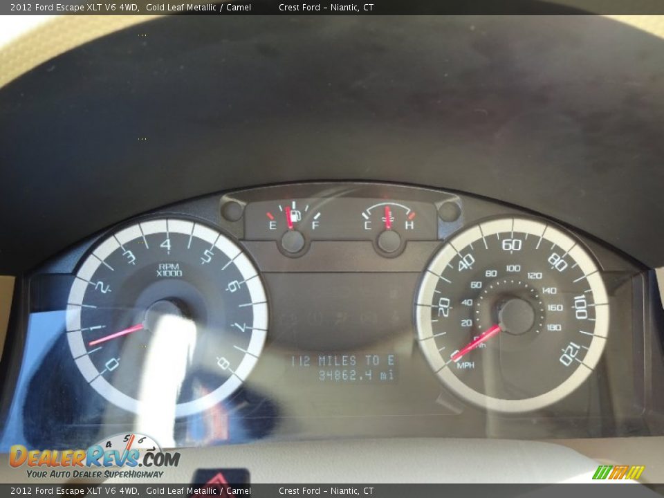 2012 Ford Escape XLT V6 4WD Gold Leaf Metallic / Camel Photo #13