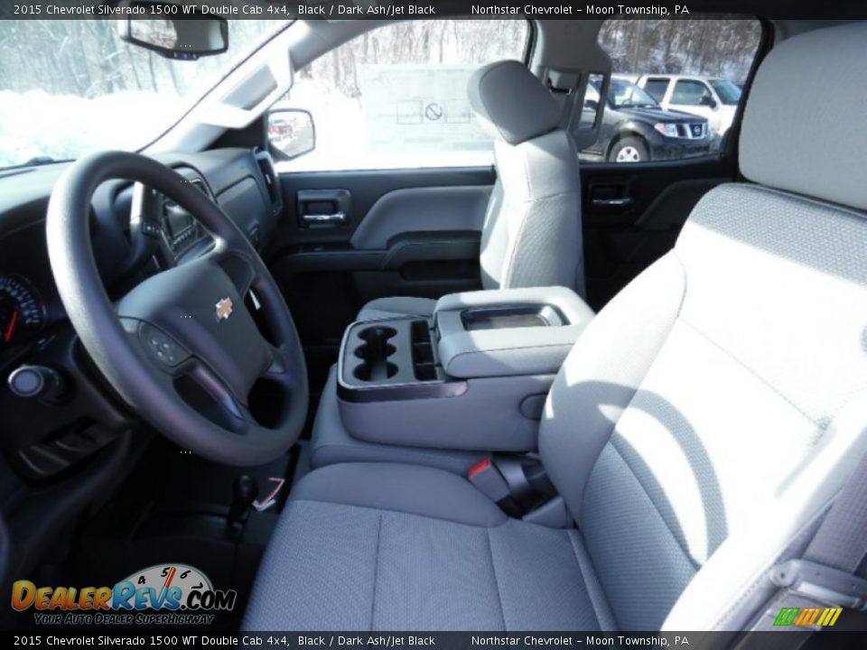 Front Seat of 2015 Chevrolet Silverado 1500 WT Double Cab 4x4 Photo #10