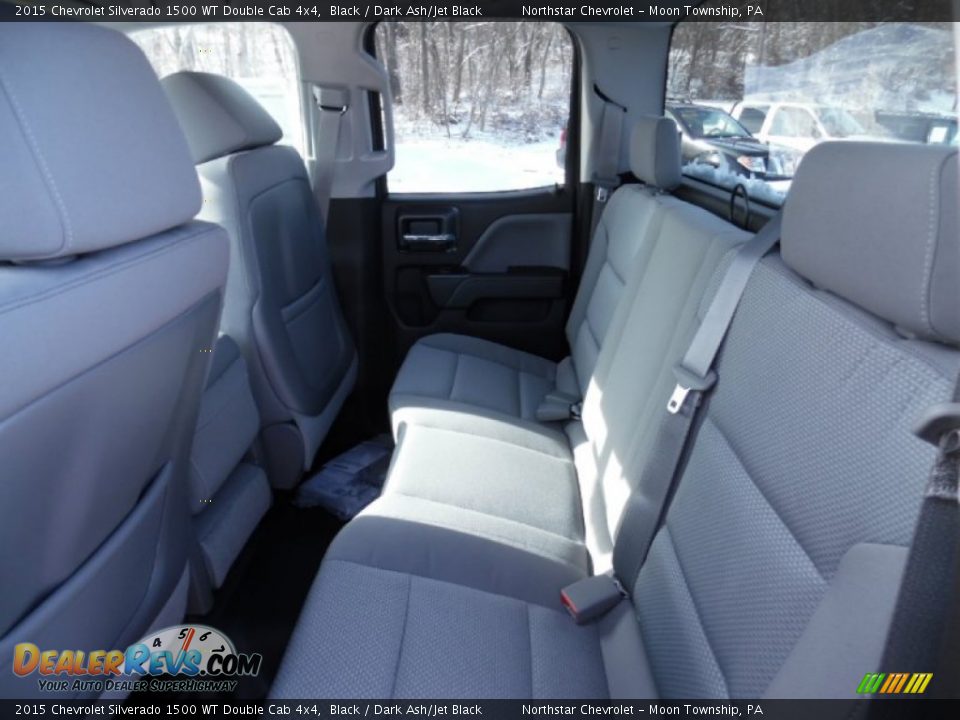 Rear Seat of 2015 Chevrolet Silverado 1500 WT Double Cab 4x4 Photo #11