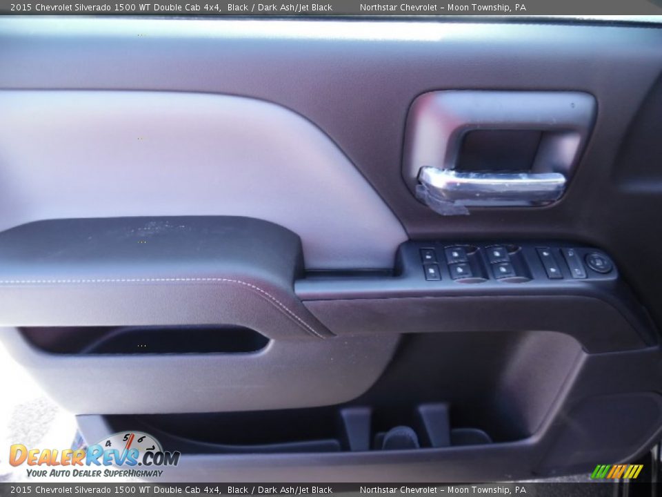 2015 Chevrolet Silverado 1500 WT Double Cab 4x4 Black / Dark Ash/Jet Black Photo #13