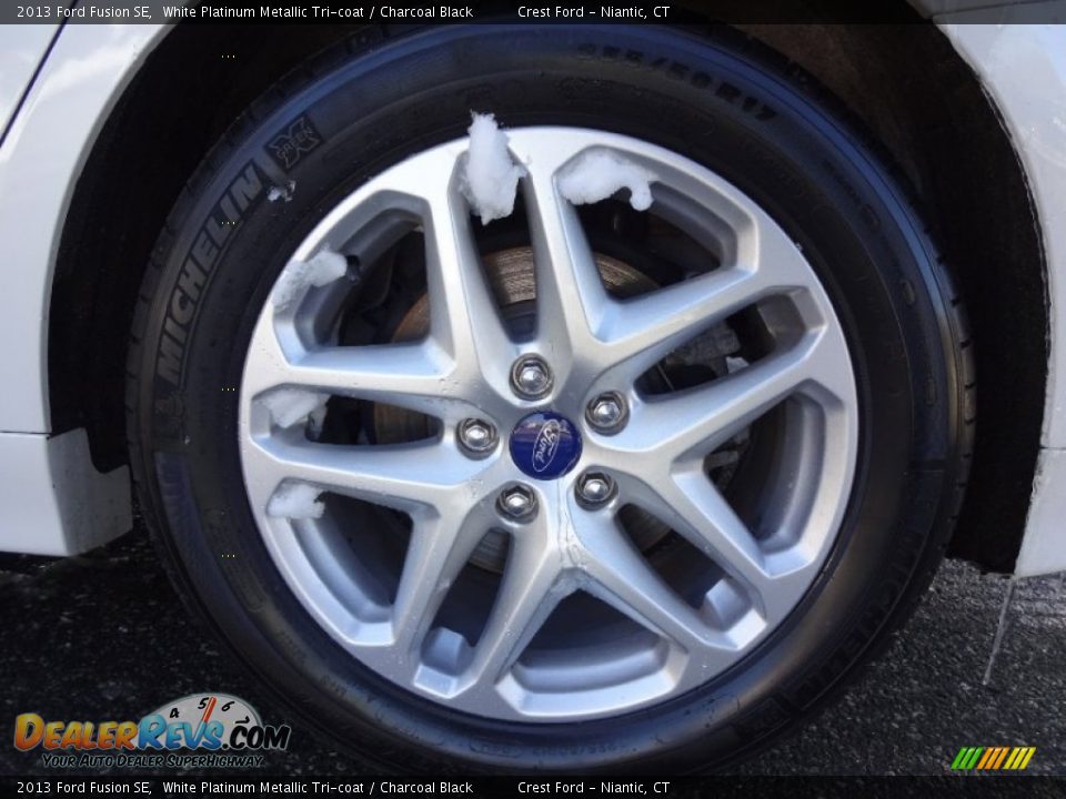 2013 Ford Fusion SE White Platinum Metallic Tri-coat / Charcoal Black Photo #8