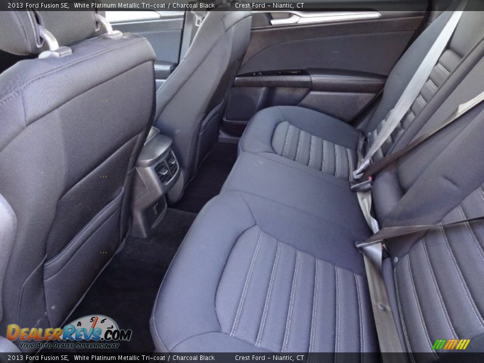 2013 Ford Fusion SE White Platinum Metallic Tri-coat / Charcoal Black Photo #12