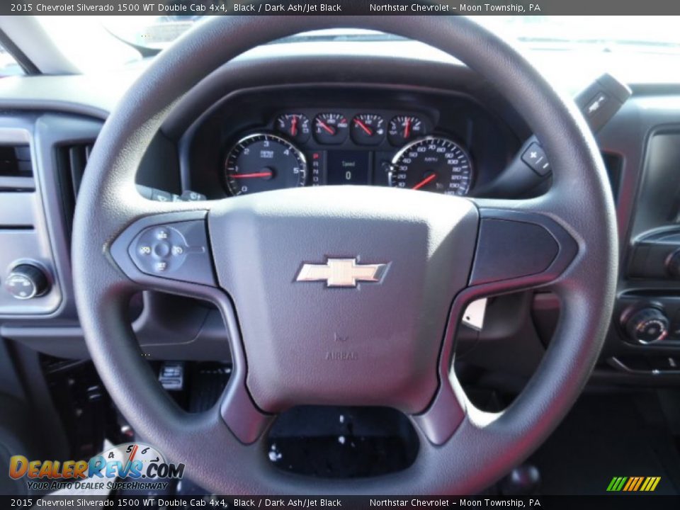 2015 Chevrolet Silverado 1500 WT Double Cab 4x4 Steering Wheel Photo #15
