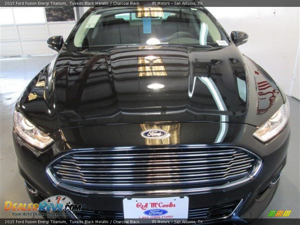 2015 Ford Fusion Energi Titanium Tuxedo Black Metallic / Charcoal Black Photo #2