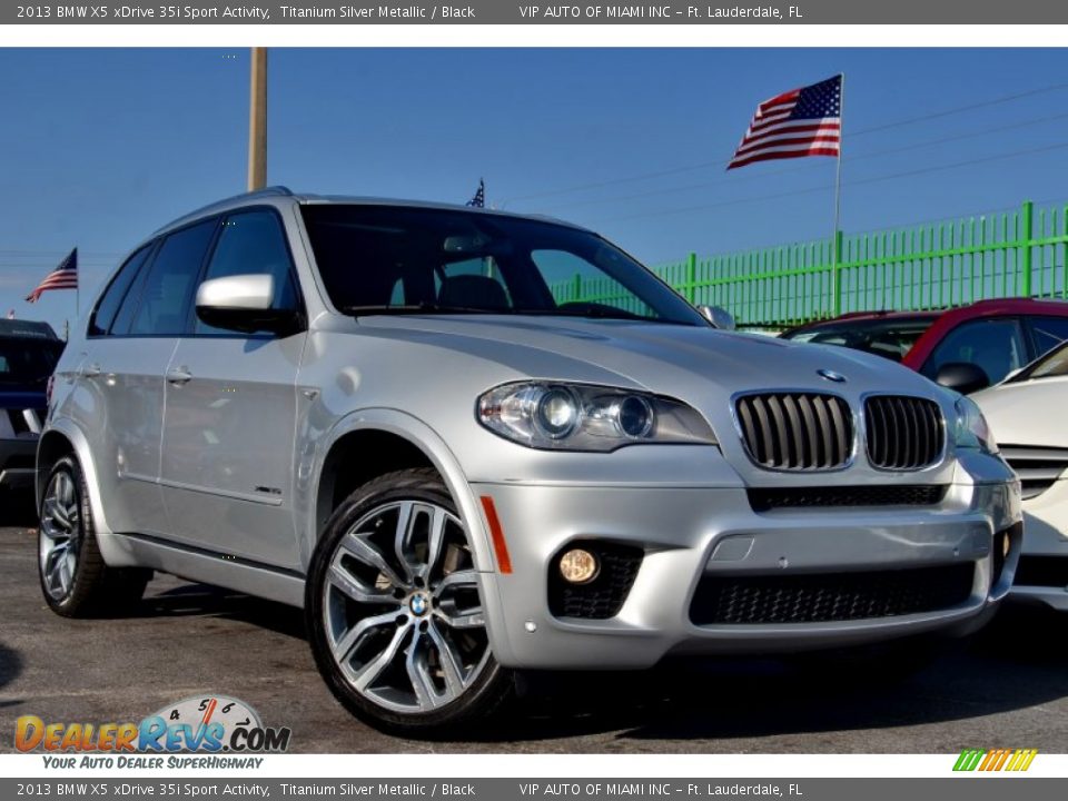 2013 BMW X5 xDrive 35i Sport Activity Titanium Silver Metallic / Black Photo #1