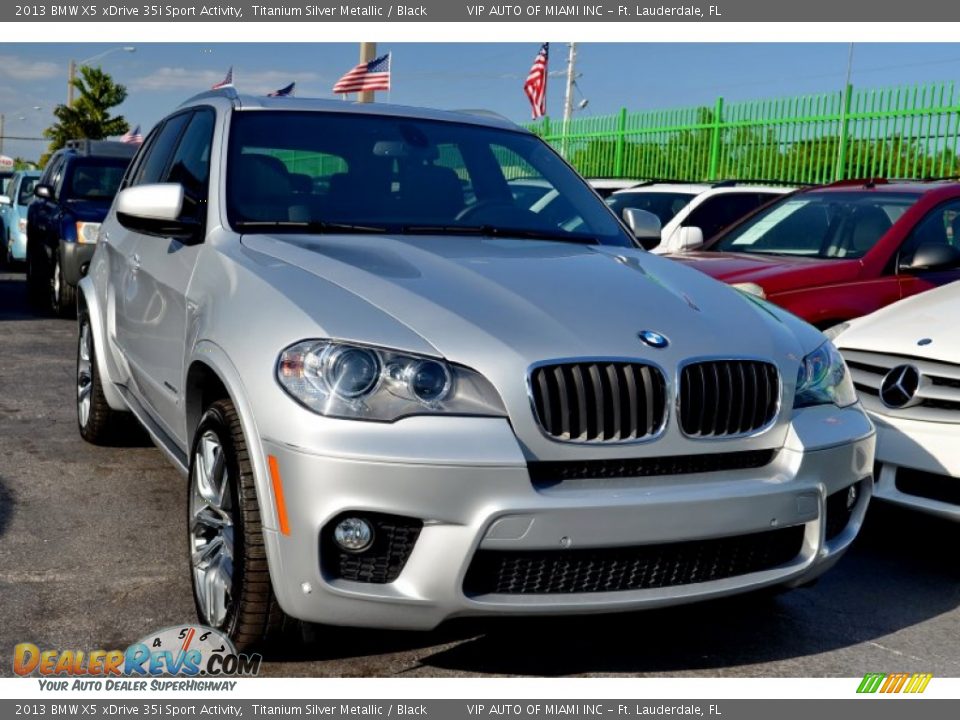 2013 BMW X5 xDrive 35i Sport Activity Titanium Silver Metallic / Black Photo #3