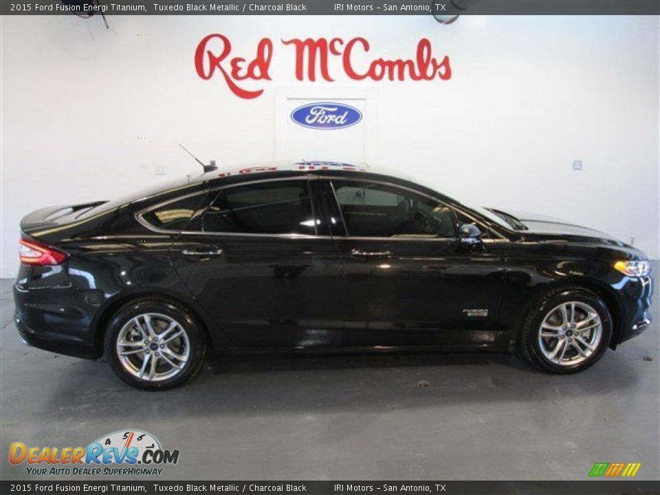 2015 Ford Fusion Energi Titanium Tuxedo Black Metallic / Charcoal Black Photo #9
