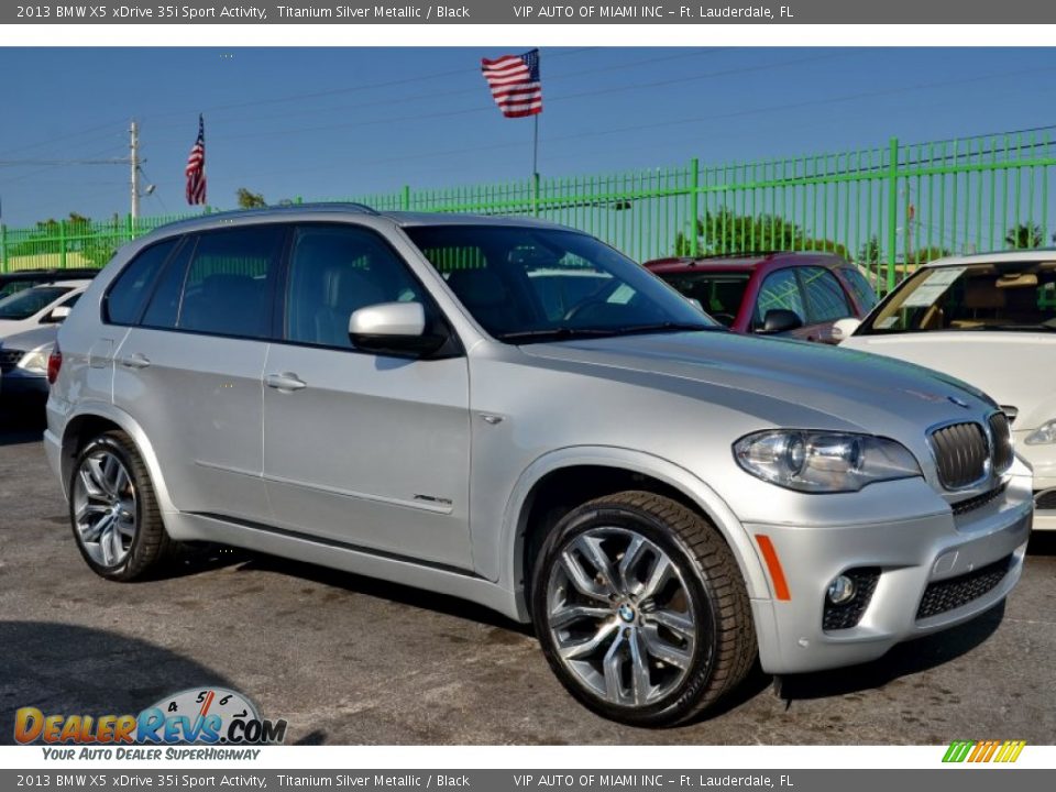 2013 BMW X5 xDrive 35i Sport Activity Titanium Silver Metallic / Black Photo #5