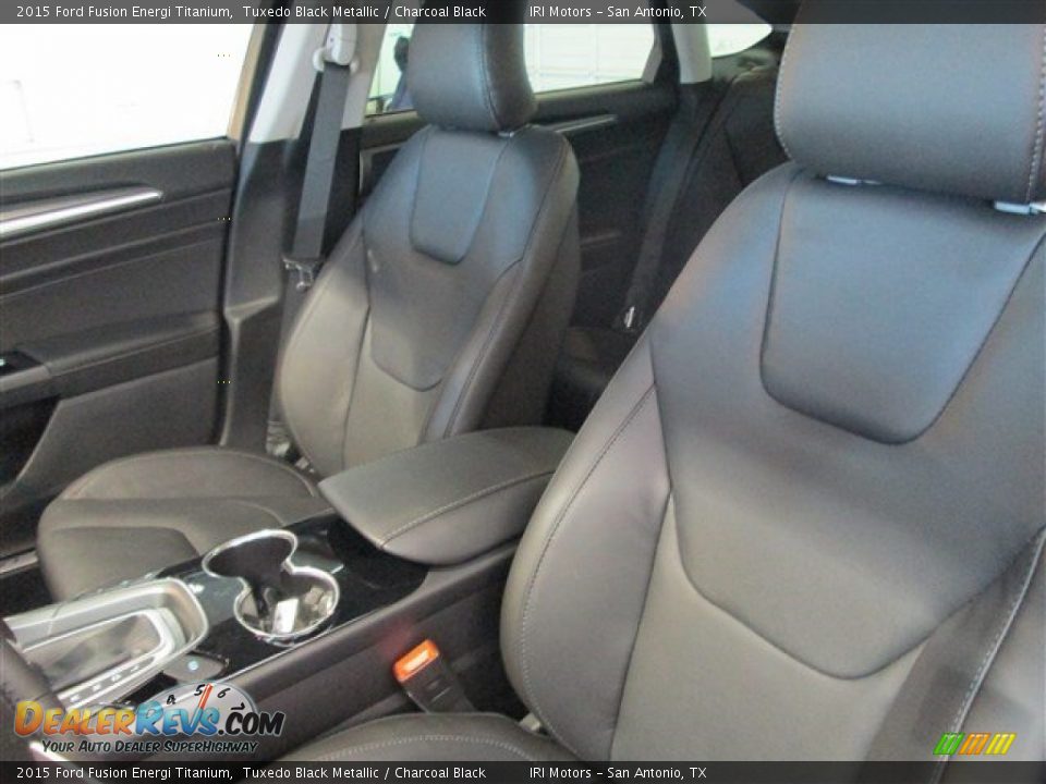 2015 Ford Fusion Energi Titanium Tuxedo Black Metallic / Charcoal Black Photo #10