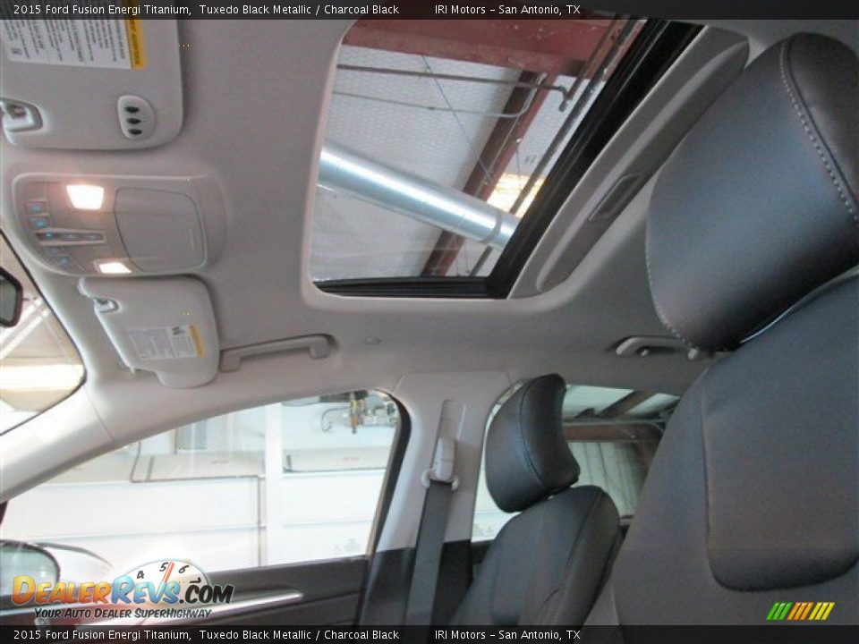 2015 Ford Fusion Energi Titanium Tuxedo Black Metallic / Charcoal Black Photo #13