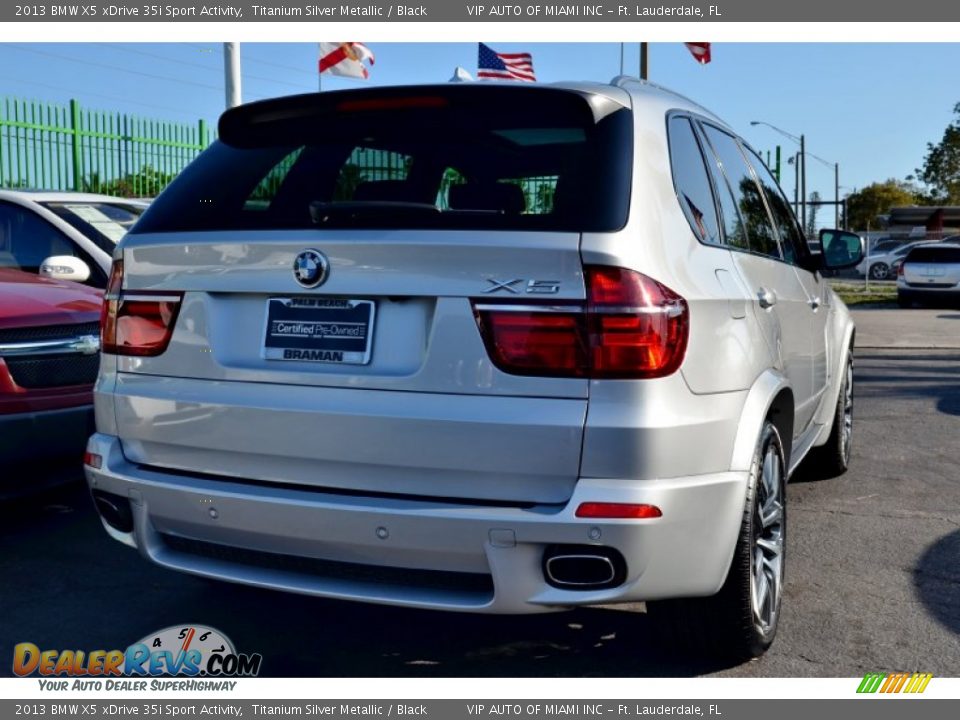 2013 BMW X5 xDrive 35i Sport Activity Titanium Silver Metallic / Black Photo #13