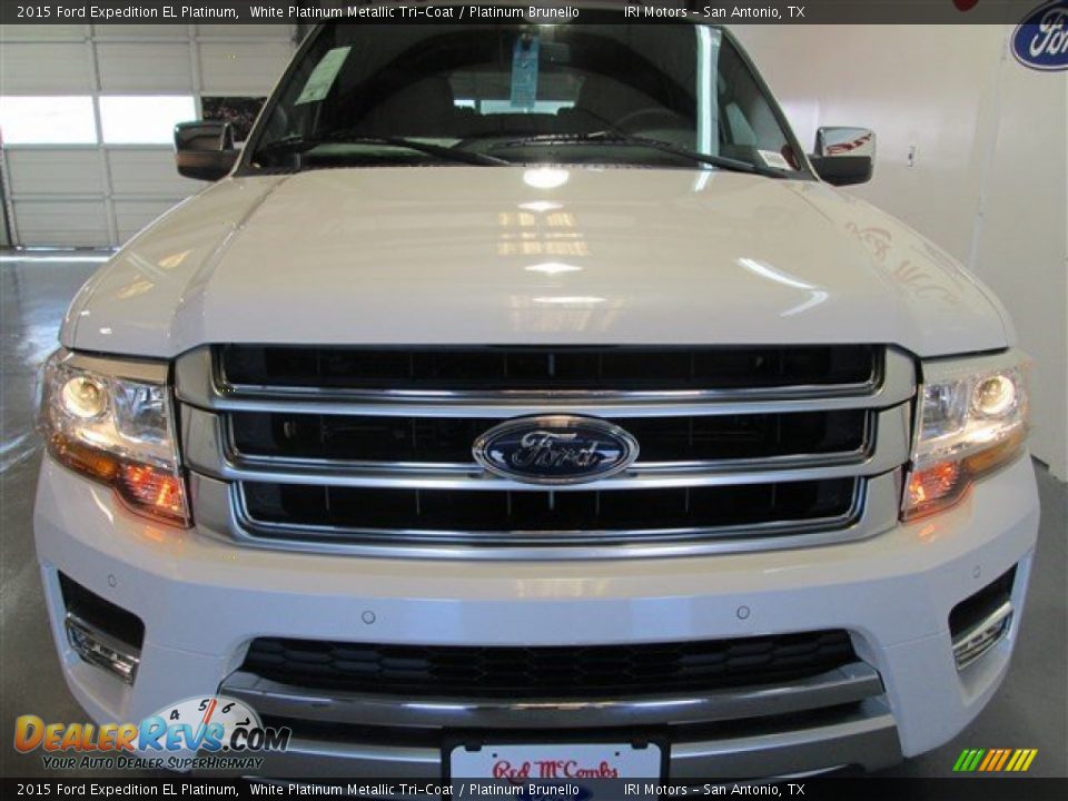 2015 Ford Expedition EL Platinum White Platinum Metallic Tri-Coat / Platinum Brunello Photo #2