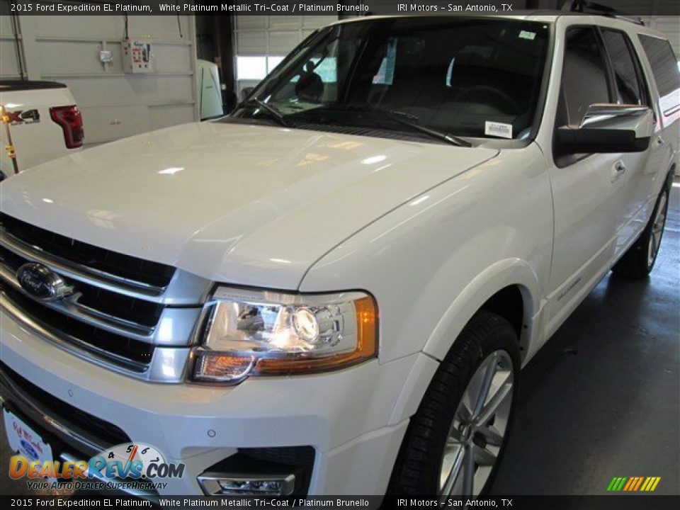 2015 Ford Expedition EL Platinum White Platinum Metallic Tri-Coat / Platinum Brunello Photo #3