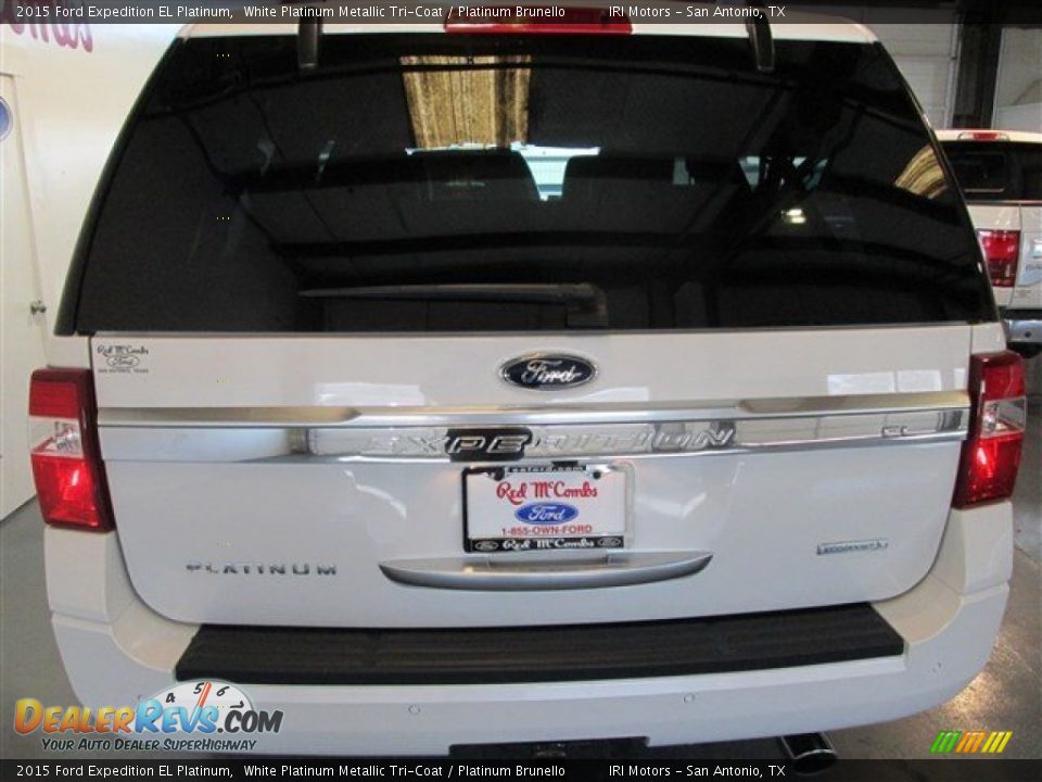 2015 Ford Expedition EL Platinum White Platinum Metallic Tri-Coat / Platinum Brunello Photo #6