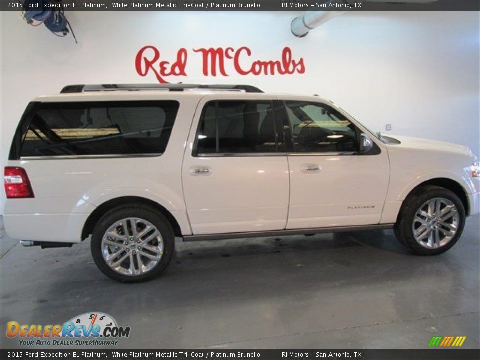 2015 Ford Expedition EL Platinum White Platinum Metallic Tri-Coat / Platinum Brunello Photo #8