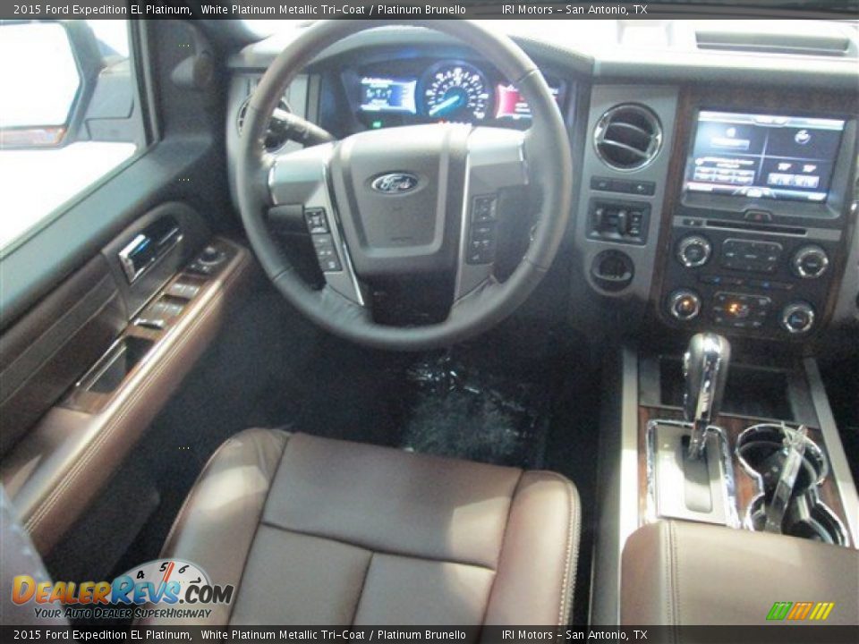 2015 Ford Expedition EL Platinum White Platinum Metallic Tri-Coat / Platinum Brunello Photo #11