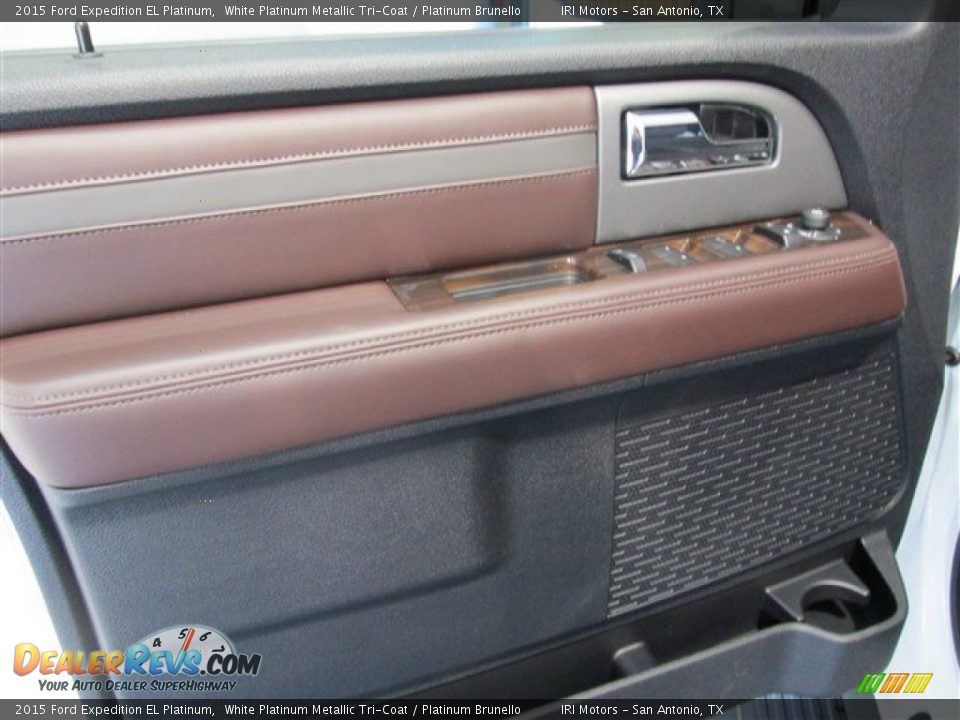 2015 Ford Expedition EL Platinum White Platinum Metallic Tri-Coat / Platinum Brunello Photo #15