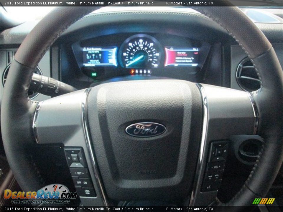 2015 Ford Expedition EL Platinum White Platinum Metallic Tri-Coat / Platinum Brunello Photo #22