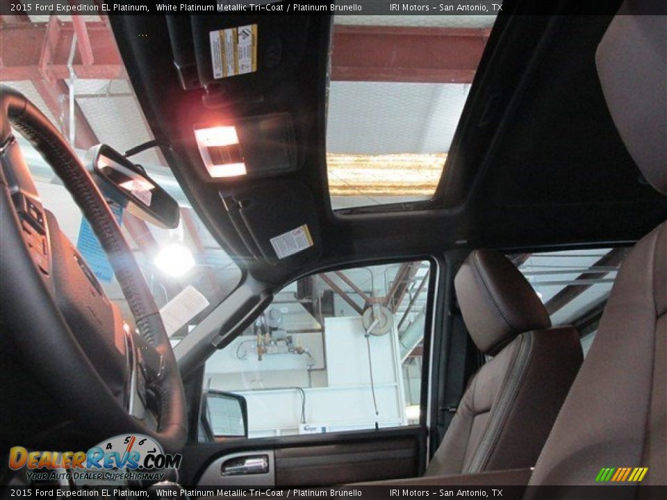 2015 Ford Expedition EL Platinum White Platinum Metallic Tri-Coat / Platinum Brunello Photo #29