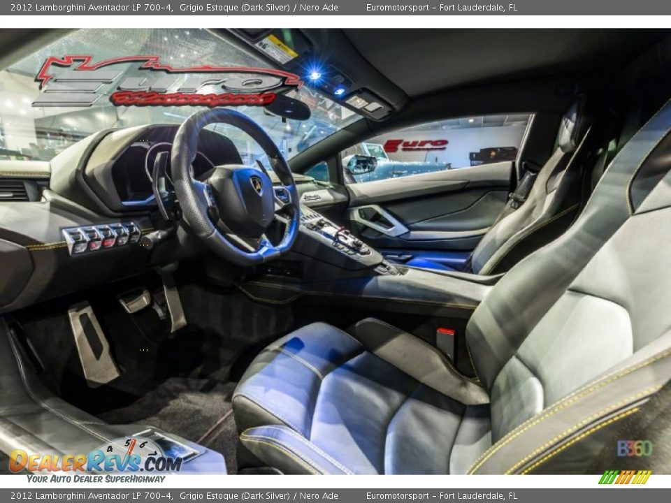 Nero Ade Interior - 2012 Lamborghini Aventador LP 700-4 Photo #5