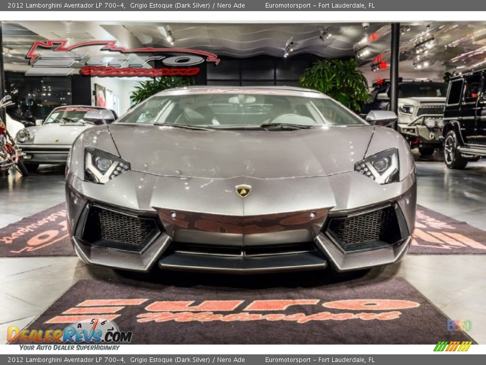 2012 Lamborghini Aventador LP 700-4 Grigio Estoque (Dark Silver) / Nero Ade Photo #9