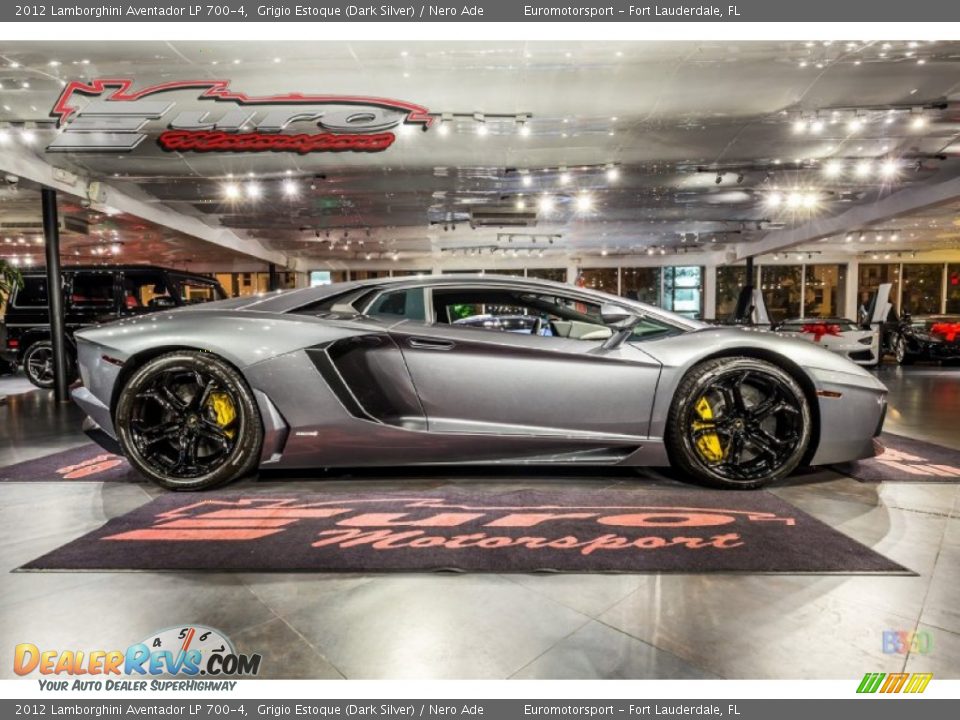 2012 Lamborghini Aventador LP 700-4 Grigio Estoque (Dark Silver) / Nero Ade Photo #11