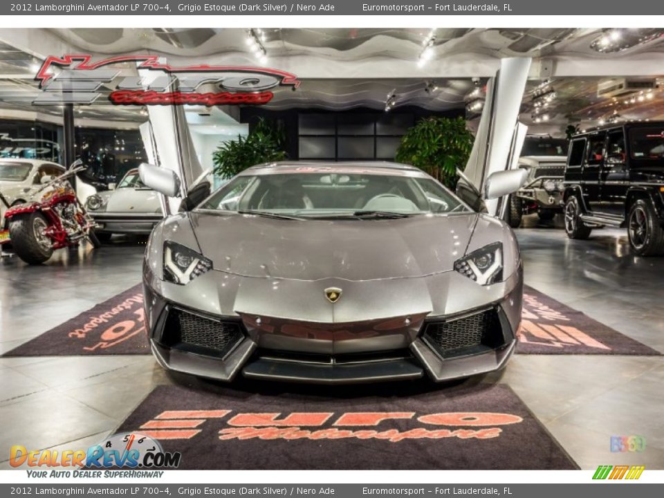 2012 Lamborghini Aventador LP 700-4 Grigio Estoque (Dark Silver) / Nero Ade Photo #18