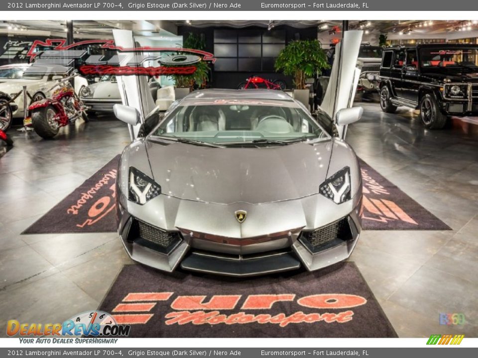 2012 Lamborghini Aventador LP 700-4 Grigio Estoque (Dark Silver) / Nero Ade Photo #22