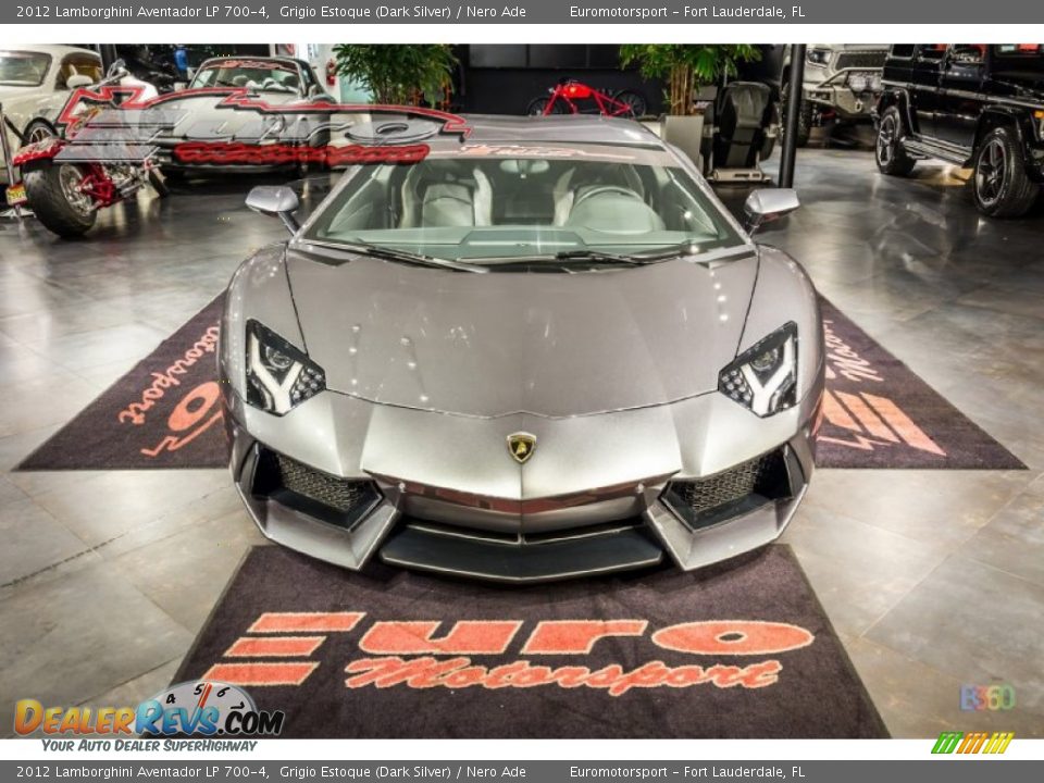 2012 Lamborghini Aventador LP 700-4 Grigio Estoque (Dark Silver) / Nero Ade Photo #25