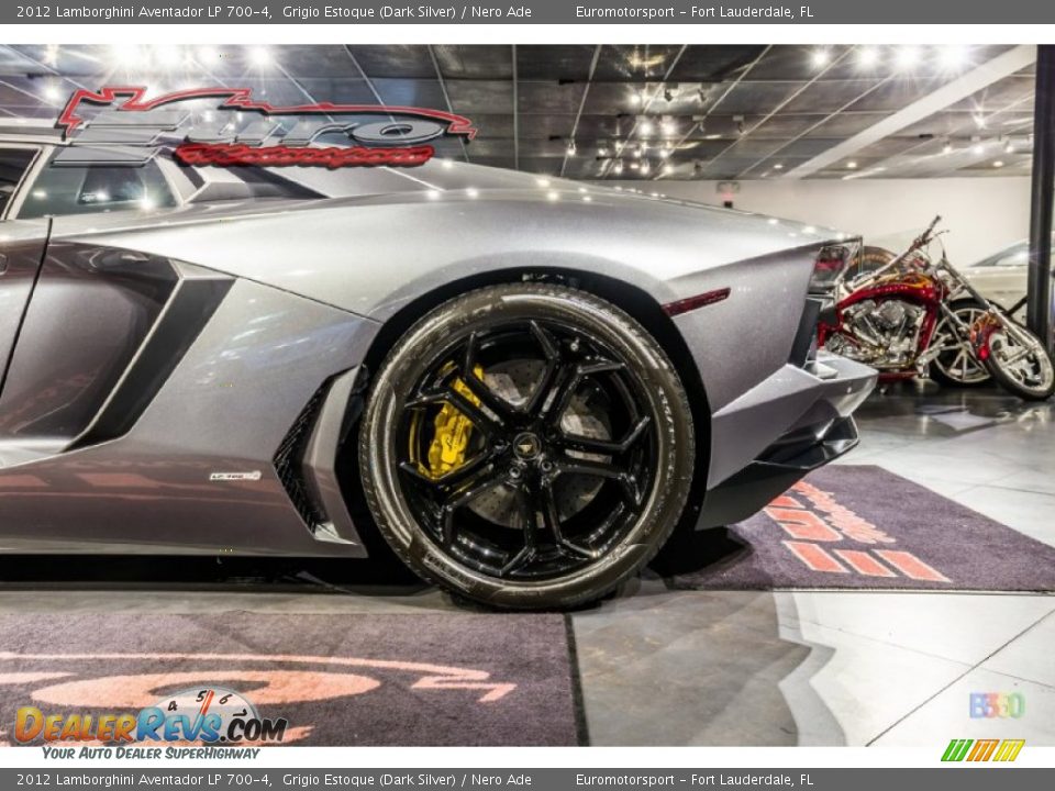 2012 Lamborghini Aventador LP 700-4 Grigio Estoque (Dark Silver) / Nero Ade Photo #34