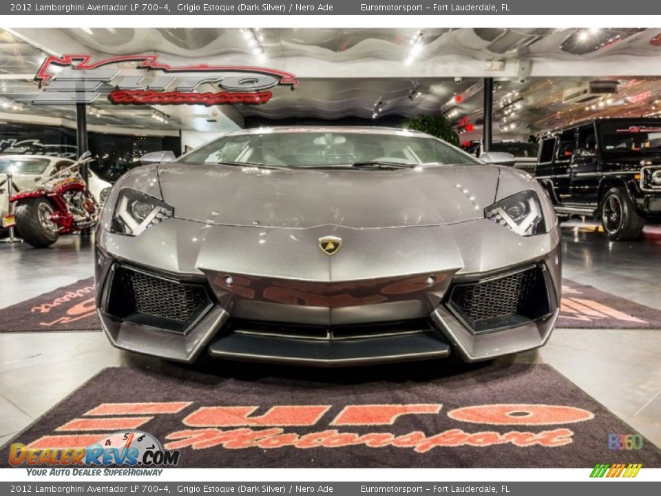 2012 Lamborghini Aventador LP 700-4 Grigio Estoque (Dark Silver) / Nero Ade Photo #36